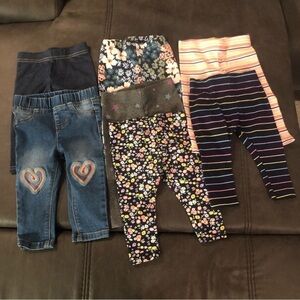 6 Pairs of Pants Size 6-12 Months Excellent Condition